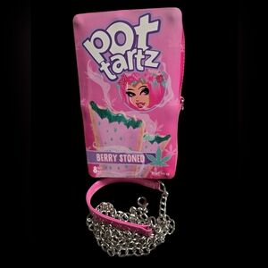 Dolls Kill Pink Pot Tartz Crossbody Bag